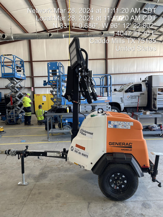 2024 Generac MLT2 Diesel, Flex Switch 120V Input, Powerzone Controller, 
(4) 320W LED Lights, 4kW Generator, 39.9 Gal Fuel Tank, 2" Ball, T3