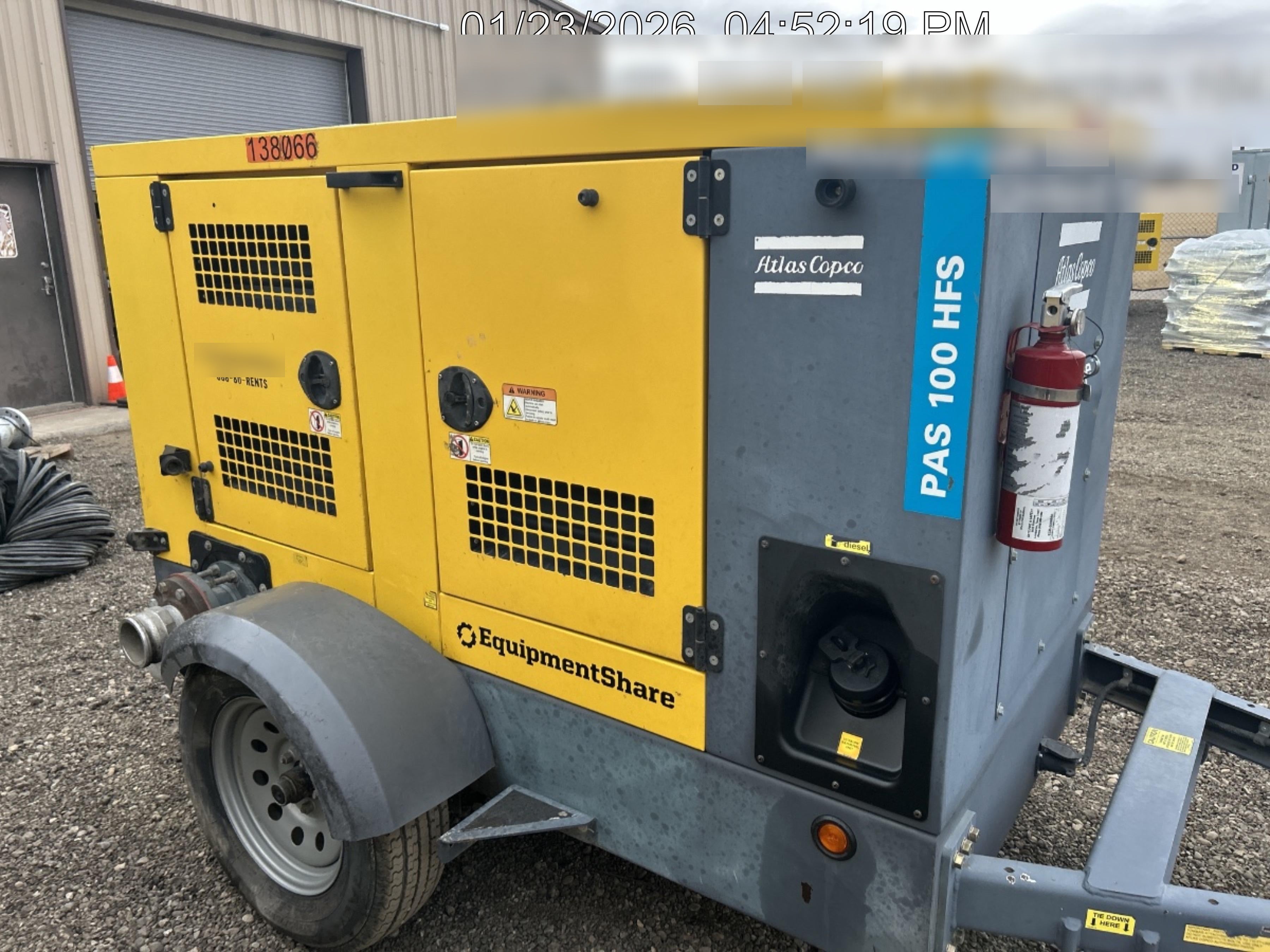 2021 ATLAS COPCO PAS 100 HF CS Enclosed