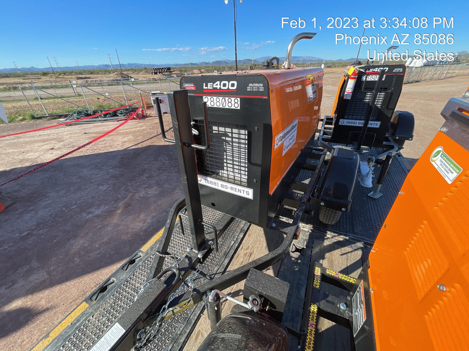 2023 Lincoln Electric LE400 Kubota V1505, Trlr, Cable Rack, Light Kit, ES Decals, T3