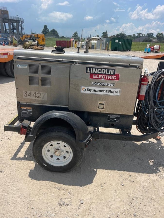 2019 Lincoln Electric Vantage 322 Welder Ready-Pak 3, Two wheel trailer, Fender and Light kit, Cable Rack