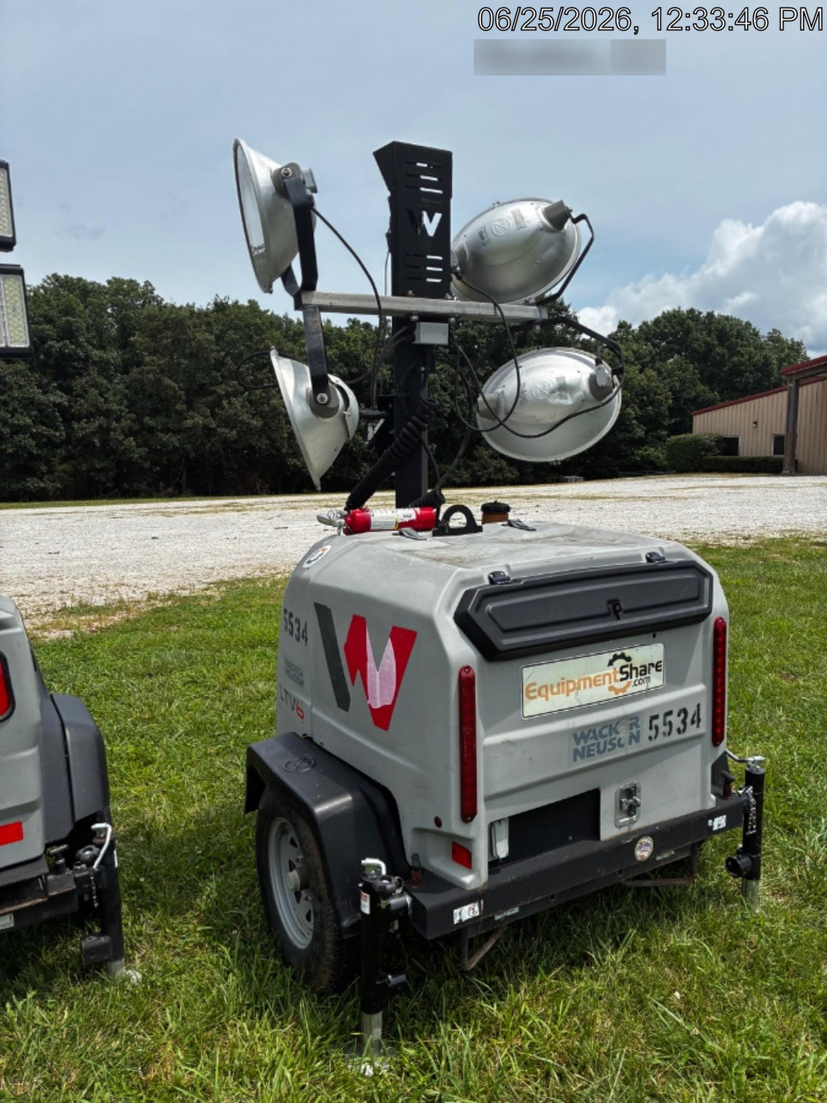 2017 Wacker Neuson LTV6L-MH Wacker Neuson 6 kW Towable Light Generator