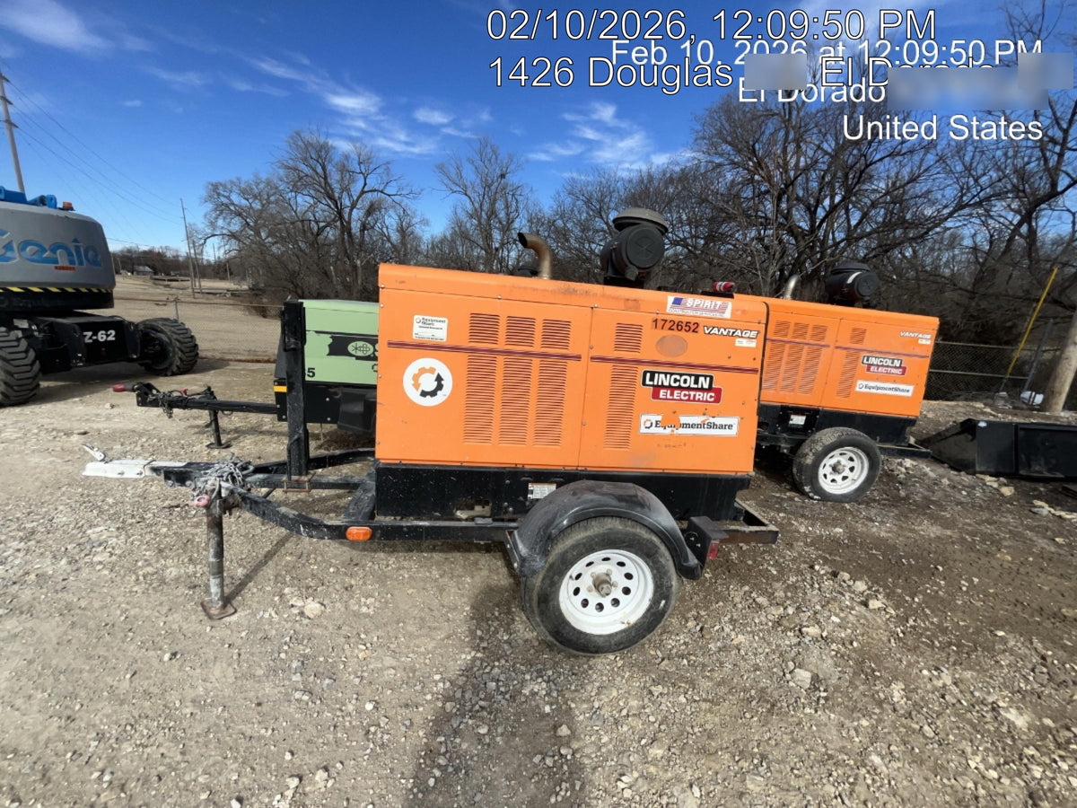 2021 Lincoln Electric Vantage 549X Ready Pak 3, ORANGE (includes trailer, cable rack, fender light kit)