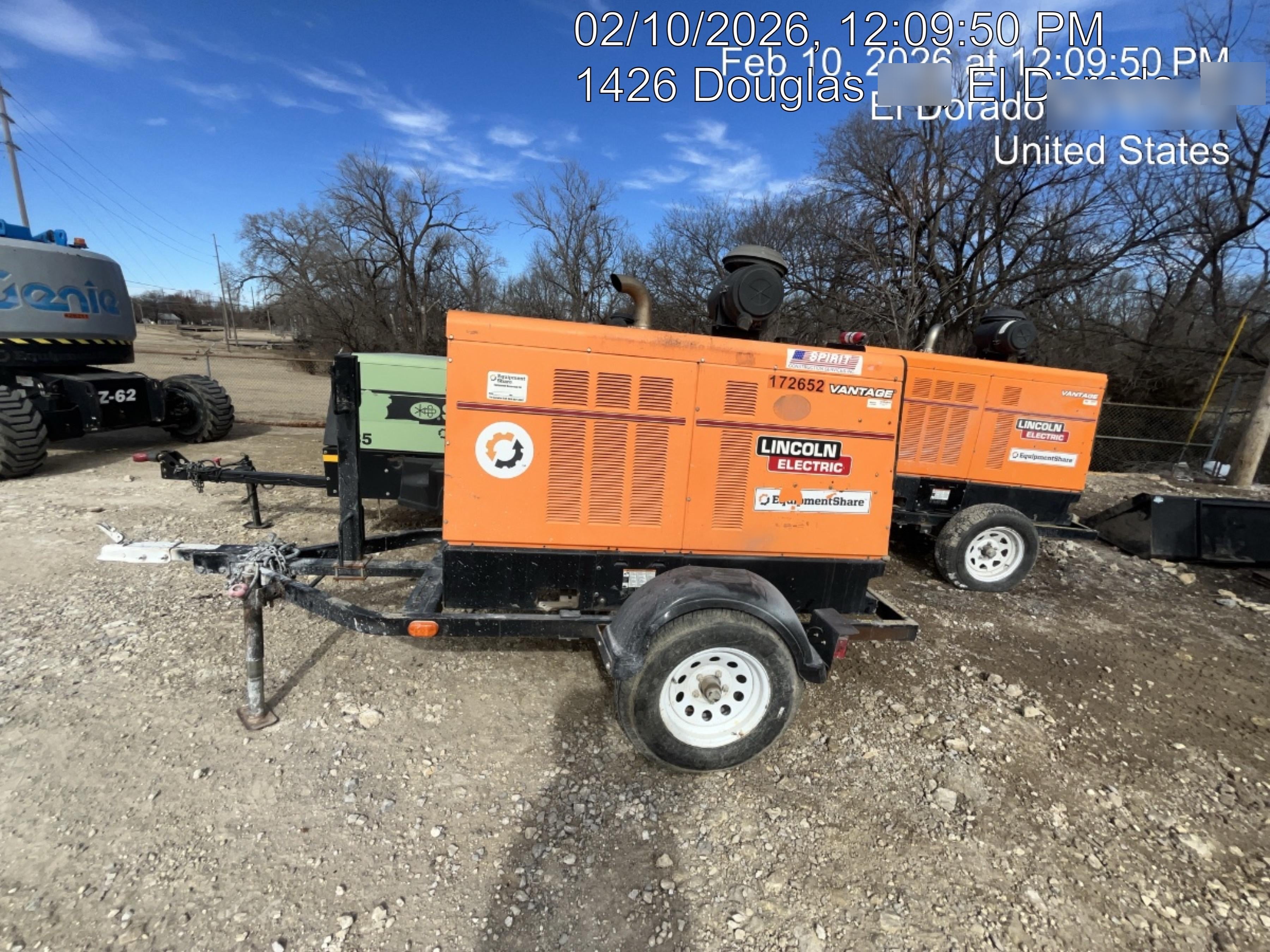 2021 Lincoln Electric Vantage 549X Ready Pak 3, ORANGE (includes trailer, cable rack, fender light kit)