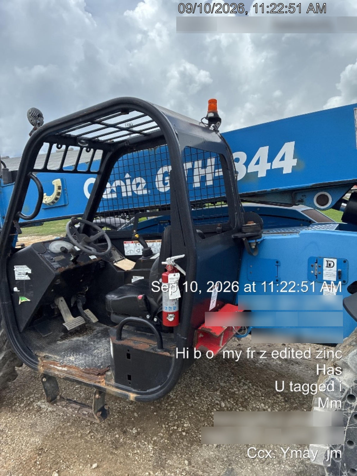 2018 Genie GTH-844 Genie GTH-844 w/ROPS, Work Lights, Solid Tires, RH Cab Mesh, Beacon, 60" Carriage and Forks