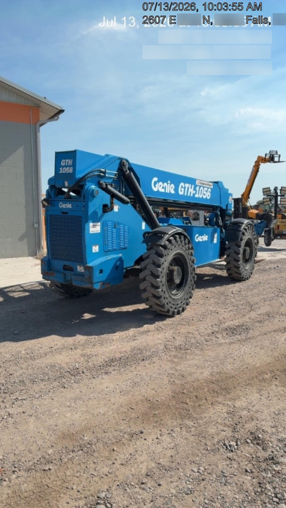 2018 Genie GTH-1056 Genie GTH-1056 w/ROPS, Work Lights, Solid Tires, RH Cab Mesh, Beacon, 60" Carriage and Forks