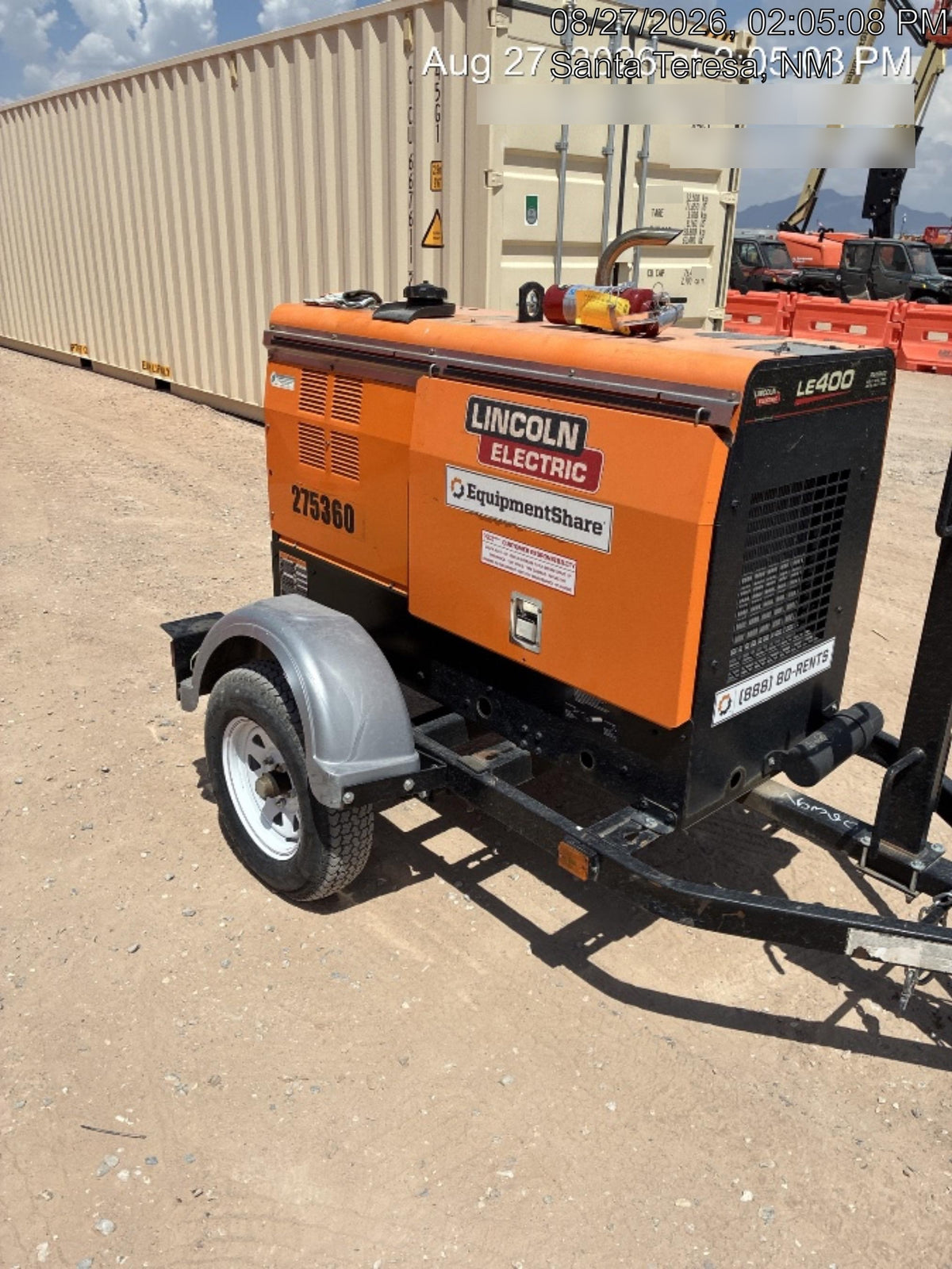 2022 Lincoln Electric LE400 Kubota V1505, Trlr, Cable Rack, Light Kit, ES Decals, T3