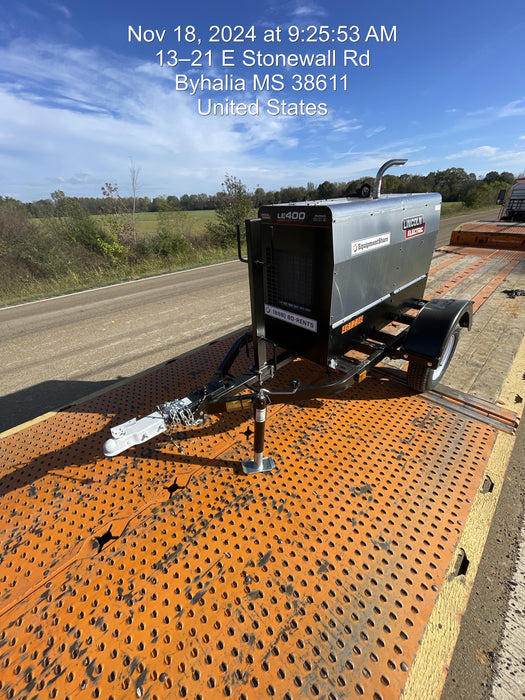 2024 Lincoln Electric LE400 Kubota V1505, Trlr, Cable Rack, Light Kit, ES Decals, T3