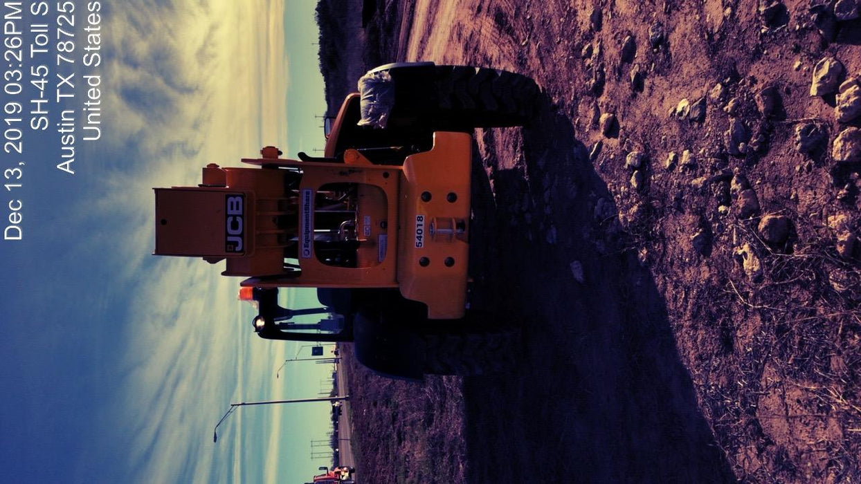2019 JCB 510-56 Canopy, 74 HP, Solid Tires, STD Worklight, Beacon, Aux Hydraulics, Lifting Eye, Back up Alarm w/66" Carriage/60" Forks