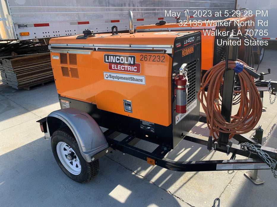 2022 Lincoln Electric LE400 Kubota V1505, Trlr, Cable Rack, Light Kit, ES Decals, T3