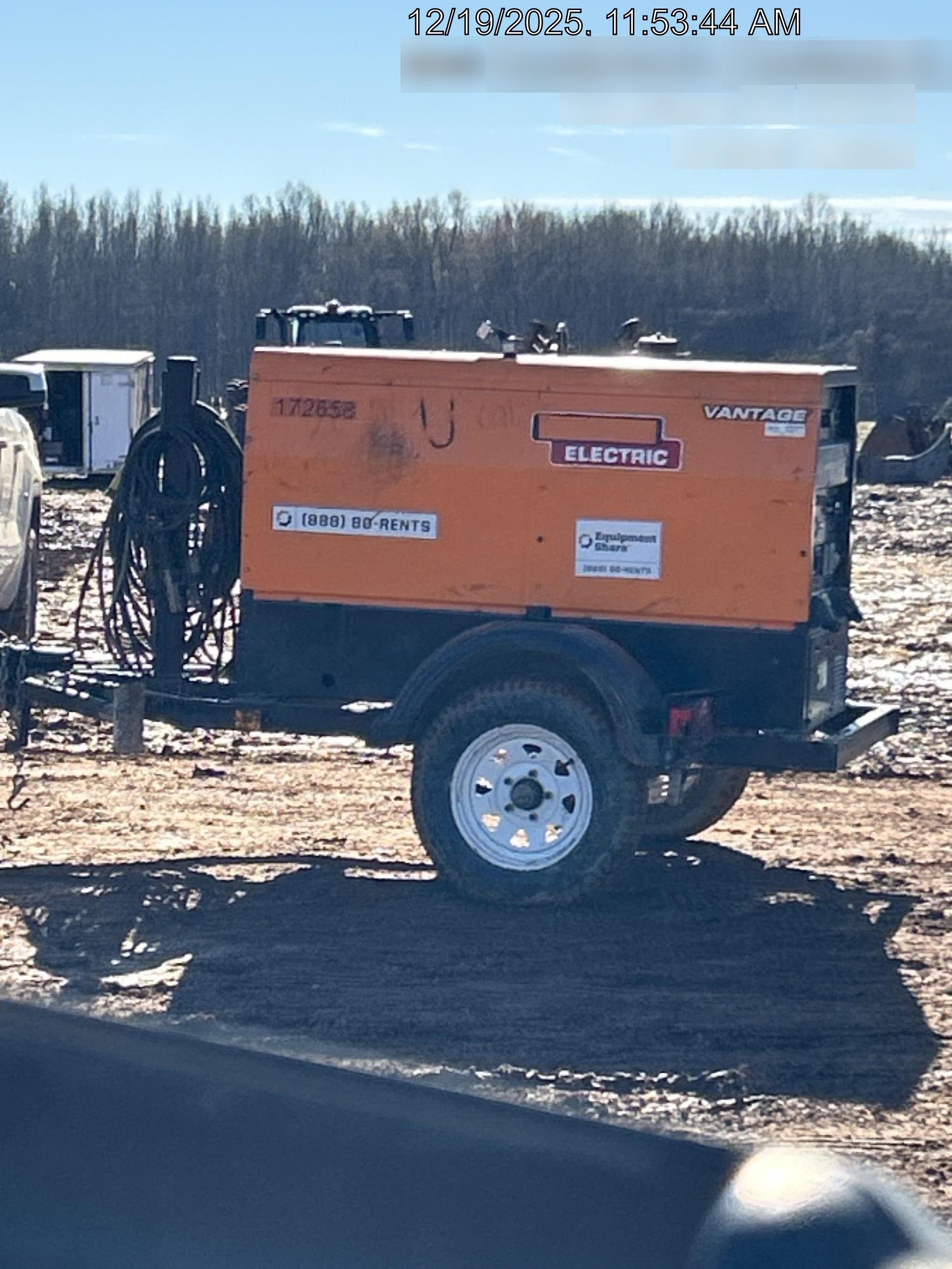 2021 Lincoln Electric Vantage 322 Vantage 322 Ready Pak 3 w/ Decals, ORANGE (includes trailer, cable rack, fender light kit) NO Telematics