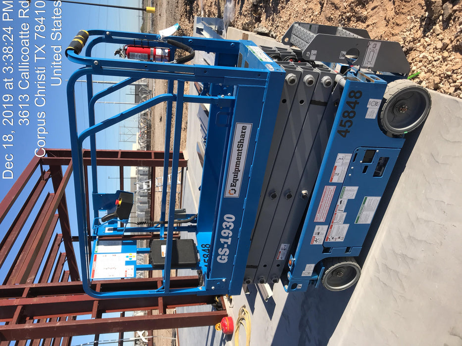 2019 Genie GS-1930 Fixed rails with chain Entry