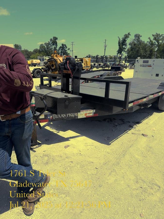 2024 TEXAS PRIDE TRAILERS 21' Lowboy Gravity Tilt Bed 14K Bumper Pull Trailer