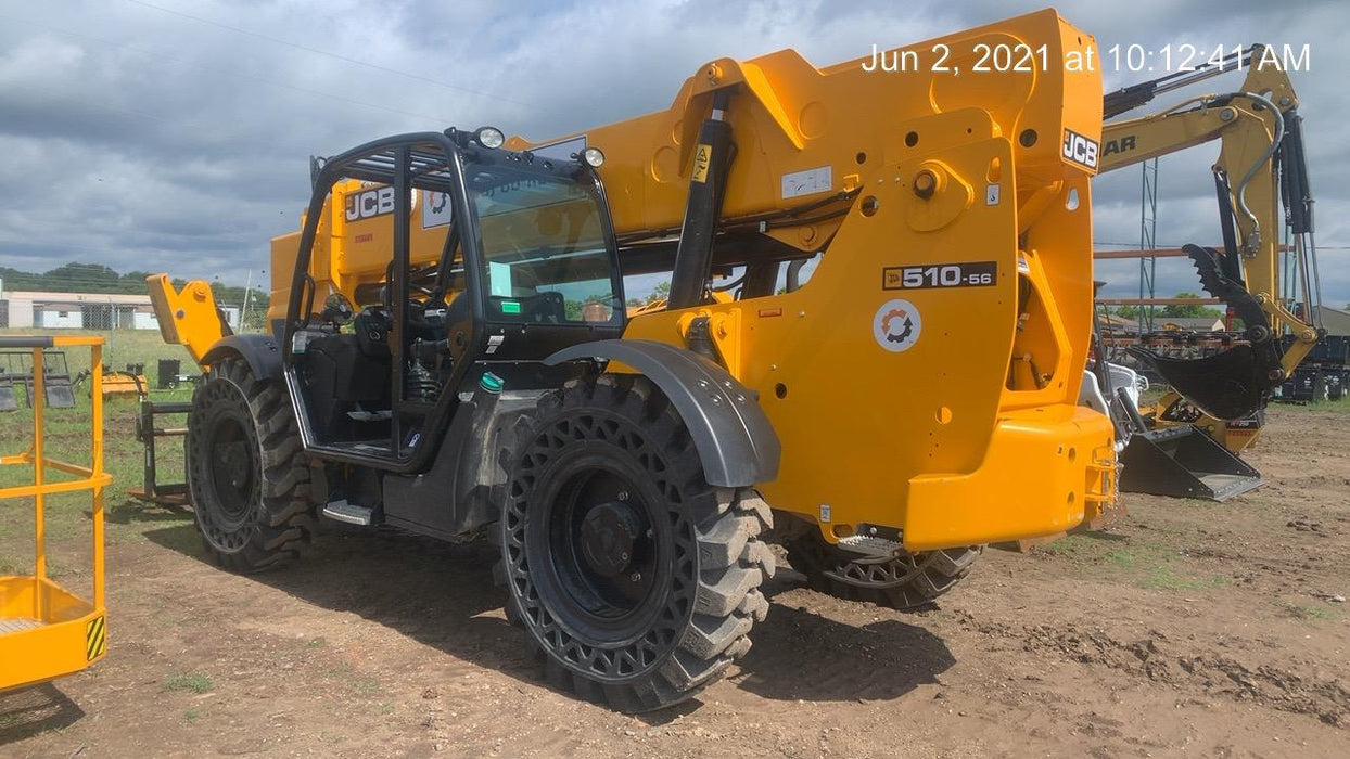 2020 JCB 510-56 Canopy, Solid Tires, Work Lights, Beacon, Aux Hydraulics, Back up Alarm, Lifting Eye, ES Decals