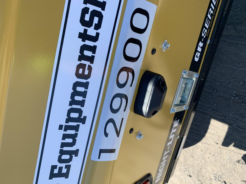 2021 Allmand NLV3GR (4) LED Light Fixture 350W, 23' Vertical Mast, 3kW Prime, Towable, Deep Sea L401, Leveling Jacks, Yanmar T4F 5.8hp