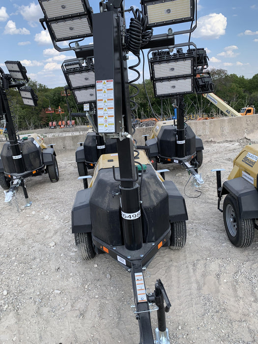 2022 Allmand NLV3GR (4) LED Light Fixture 350W, 23' Vertical Mast, 3kW Prime, Towable, ES Decals, T3