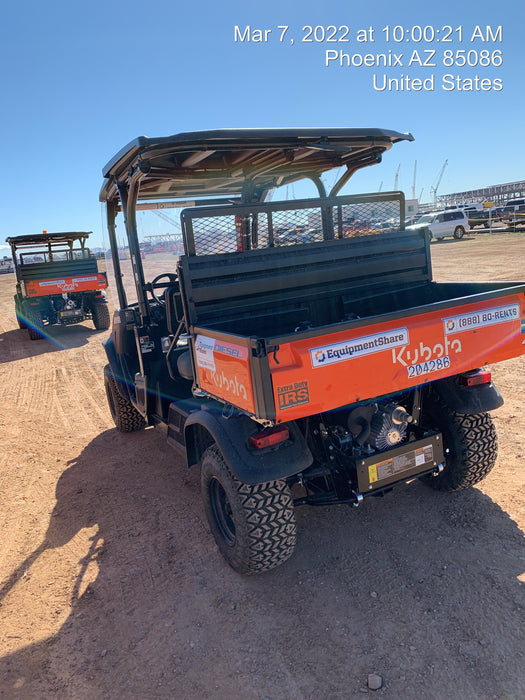 2022 Kubota RTV-X1140W-H Plastic Canopy, Windshield Acrylic Clear, LED Strobe Light, Wire Harness Kit, Back up Alarm