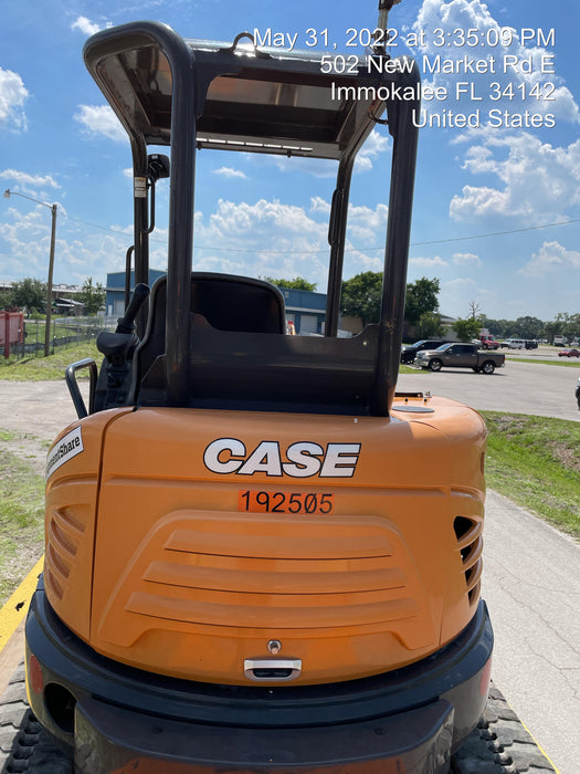 2018 Case CX37C ROPS, LONG ARM, RUBBER TRACKS, AUX HYD