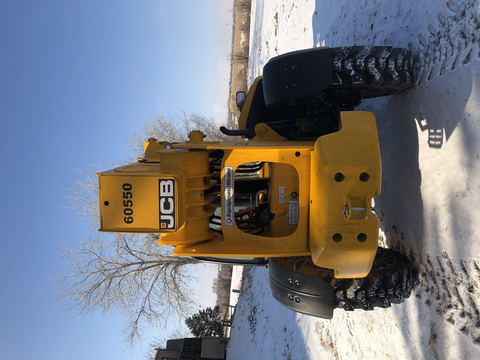 2020 JCB 510-56 Cab/Heat/Air, 74 HP, Solid Tires, STD Worklight, Beacon, Aux Hydraulics, Lifting Eye, Back up Alarm w/66" Carriage/60" Forks