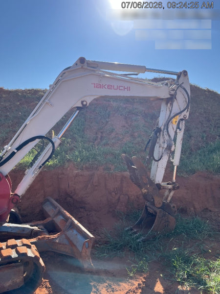 2019 Takeuchi TB260 Takeuchi TB260 Canopy w/Rubber Tracks, Auxiliary Hydraulics, Standard Blade, Manual QC