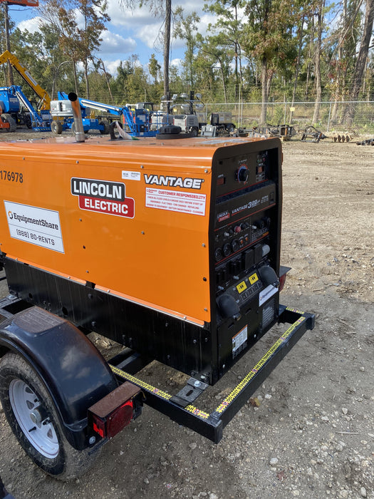 2021 Lincoln Electric Vantage 322 Vantage 322 Ready Pak 3 w/ Decals, ORANGE (includes trailer, cable rack, fender light kit) NO Telematics