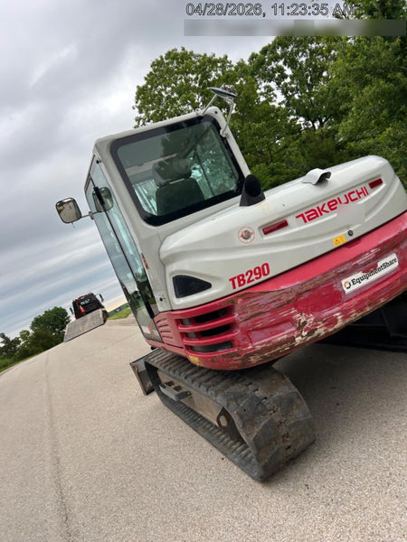 2019 Takeuchi TB290 Takeuchi TB290 Cab/Heat/AC w/Rubber Tracks, Auxiliary Hydraulics, Dozer Blade, Manual QC, 18/24/36" Buckets, Hydraulic Thumb Installed