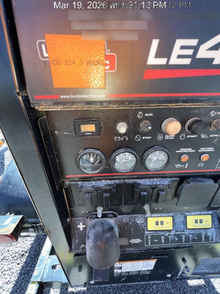 2023 Lincoln Electric LE400 Kubota V1505, Trlr, Cable Rack, Light Kit, ES Decals, T3