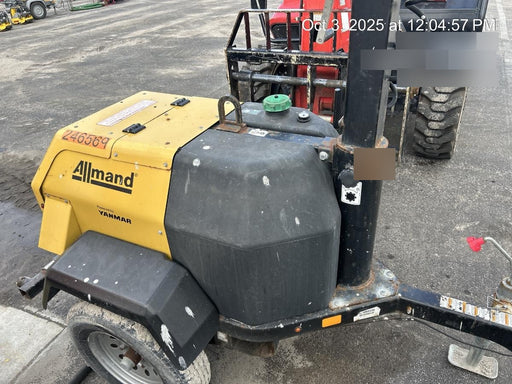 2022 Allmand NLV3GR (4) LED Light Fixture 350W, 23' Vertical Mast, 3kW Prime, Towable