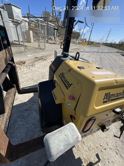 Allmand NLV3GR (4) LED Light Fixture 350W, 23' Vertical Mast, 3kW Prime, Towable, Deep Sea L401, Leveling Jacks, Yanmar T4F 5.8hp