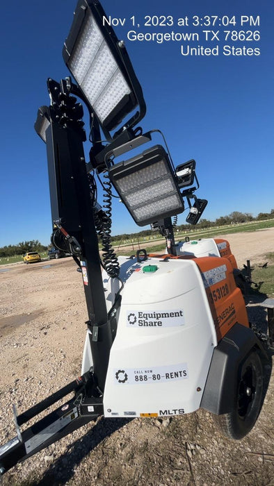 2023 Generac MLT2 Diesel, Flex Switch 120V Input, Powerzone Controller, (4) 320W LED Lights, 4kW Generator, 39.9 Gal Fuel Tank, 2" Ball, T3