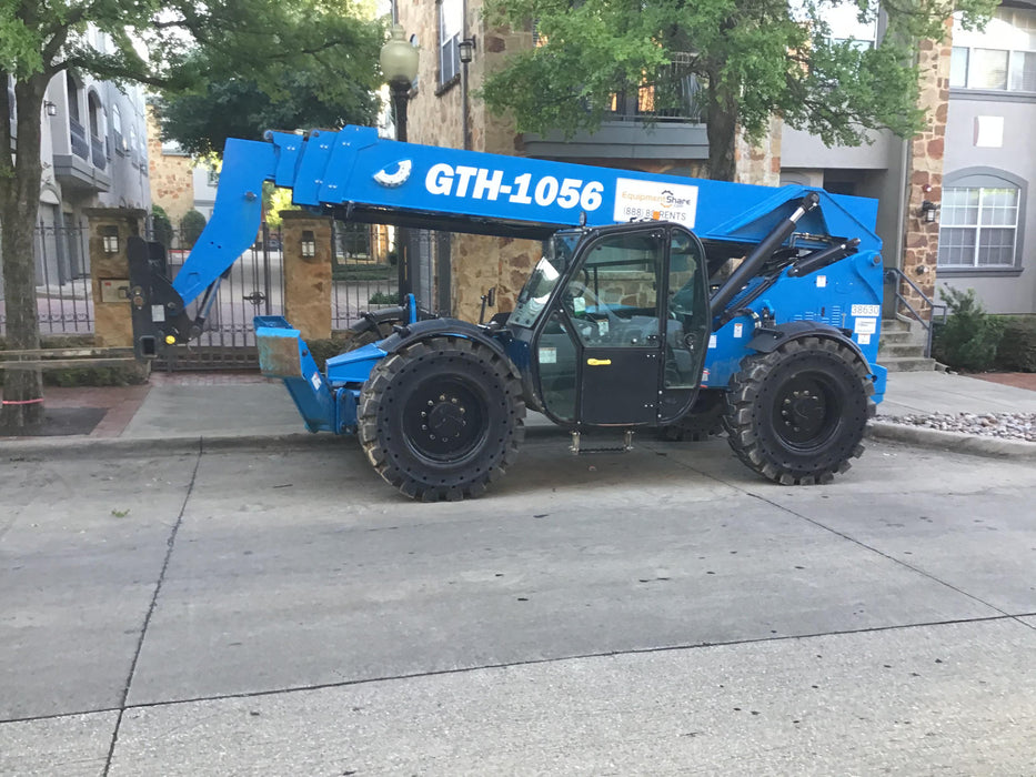 2019 Genie GTH-1056 Cab/Heat/AC, FF Tires, LED Work Lights, Beacon 60" QA Carriage, 60" Forks