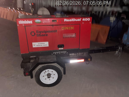 2024 Shindaiwa DGW400DML Kubota D902 Engine, 23 HP, Dual Op Welder, Wire, Arc, Droop Stick, Tig, and CC Stick Functionality, Simulphase, 3 Phase and 1 Phase Gen Output, Single Axle NB Trlr, Slr Trckl Chrg 12V 12W, Fire Ext, T3