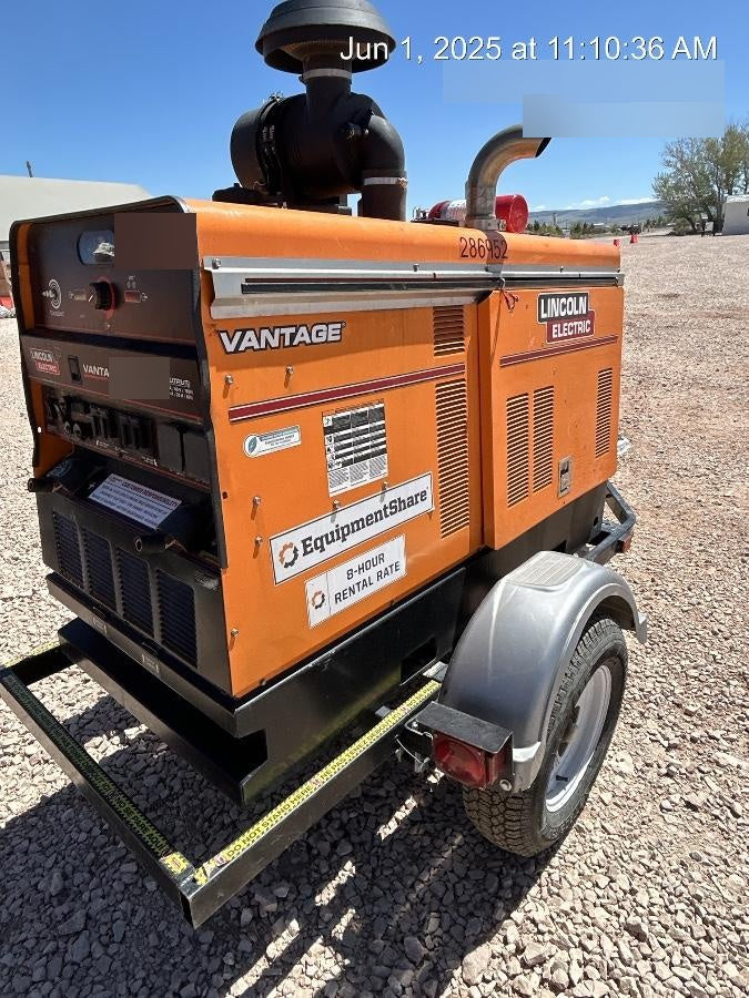 2022 Lincoln Electric Vantage 549X Crosslink Technology, Trailer Mounted, ES Decals, T3