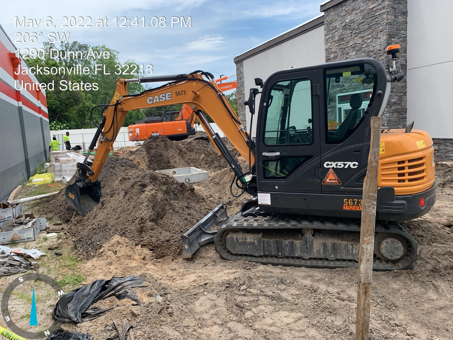 2015 Case CX80C CLOSED CAB, A/C, RUBBER TRACKS PADS, 7'-2" ARM