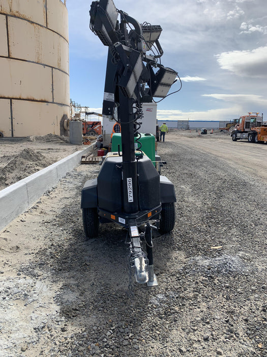 Allmand NLV3GR (4) LED Light Fixture 350W, 23' Vertical Mast, 3kW Prime, Towable, Deep Sea L401, Leveling Jacks, Yanmar T4F 5.8hp