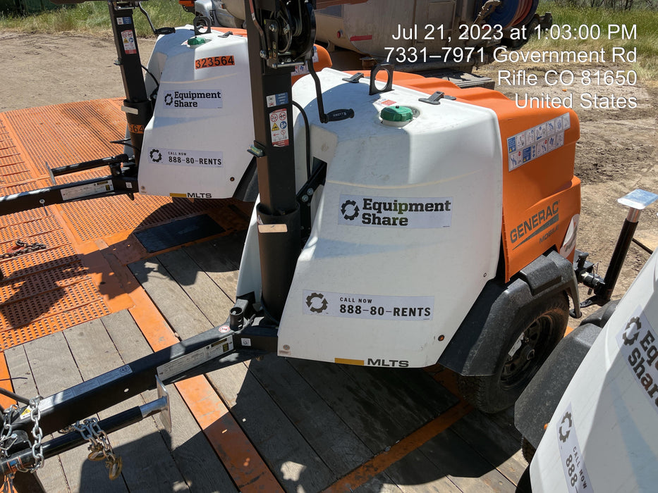 2023 Generac MLT2 Diesel, Flex Switch 120V Input, Powerzone Controller, (4) 320W LED Lights, 4kW Generator, 39.9 Gal Fuel Tank, 2" Ball, T3