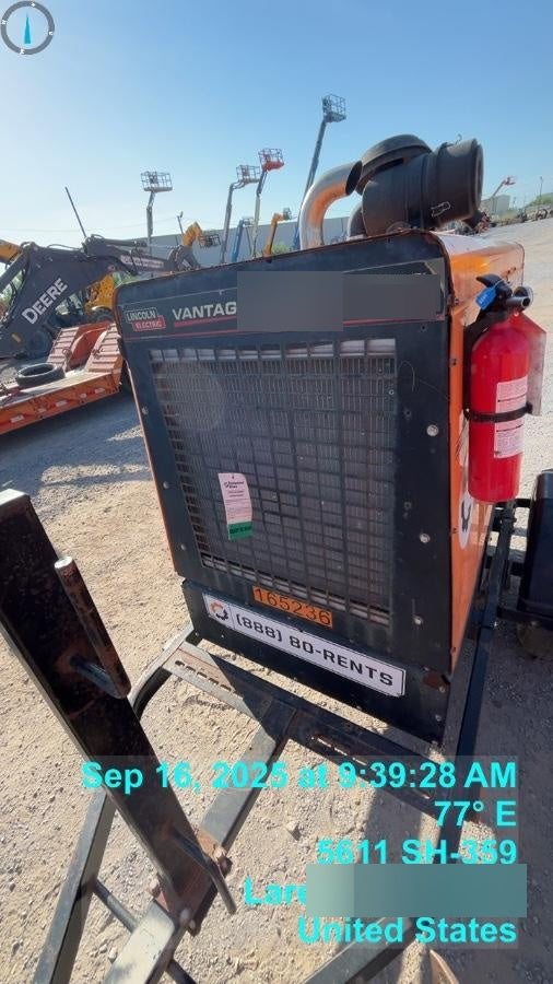 2021 Lincoln Electric Vantage 549X Ready Pak 3, ORANGE (includes trailer, cable rack, fender light kit)