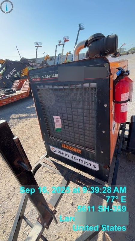 2021 Lincoln Electric Vantage 549X Ready Pak 3, ORANGE (includes trailer, cable rack, fender light kit)
