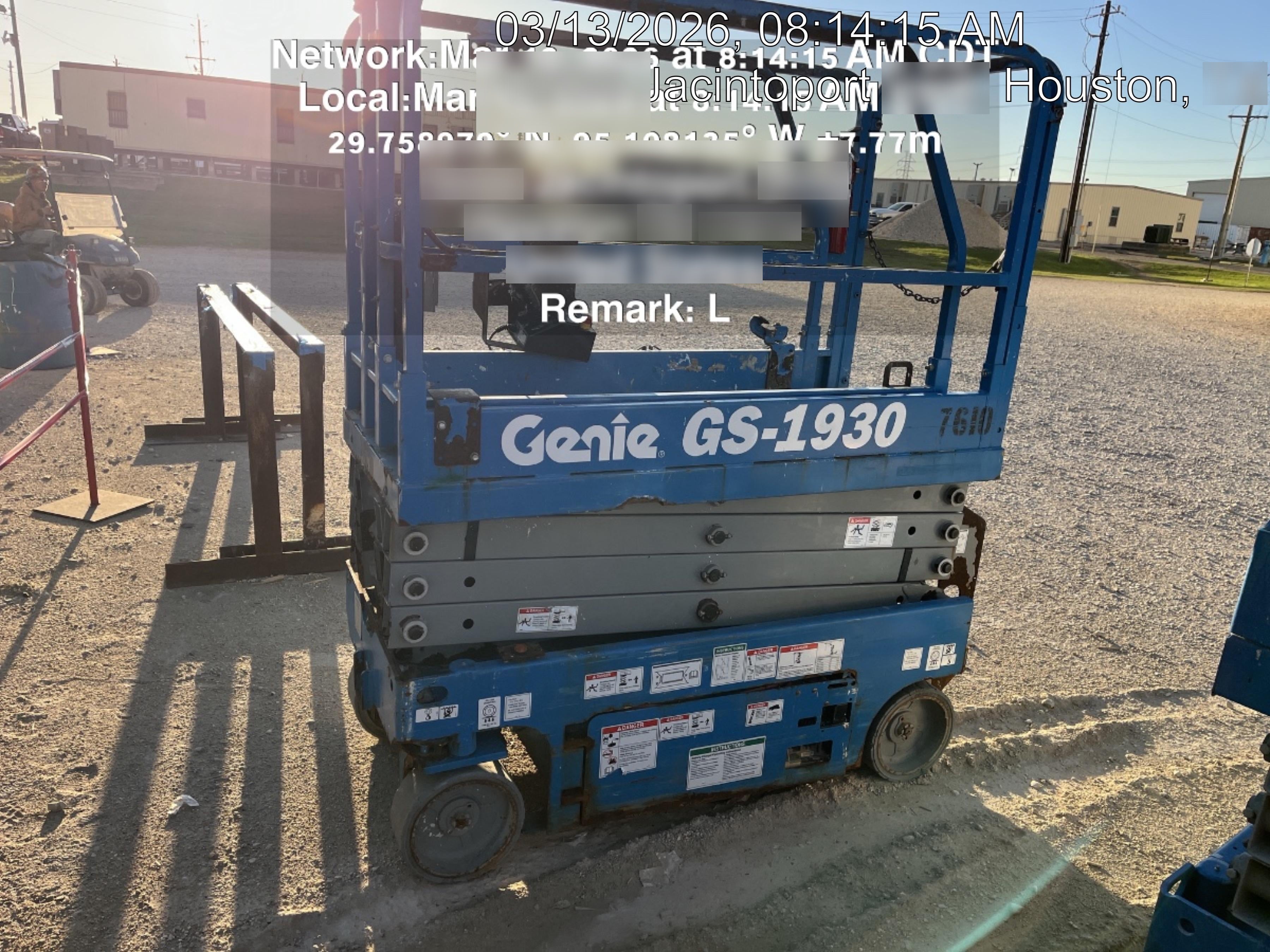 2017 Genie GS-1930 Genie GS-1930 Lift w/Fixed Rail and Chain Entry