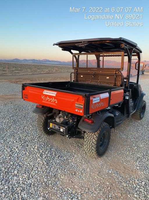 2022 Kubota RTV-X1140W-H Plastic Canopy, Windshield Acrylic Clear, LED Strobe Light, Wire Harness Kit, Back up Alarm