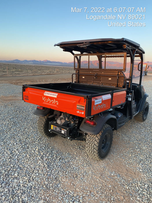 2022 Kubota RTV-X1140W-H Plastic Canopy, Windshield Acrylic Clear, LED Strobe Light, Wire Harness Kit, Back up Alarm