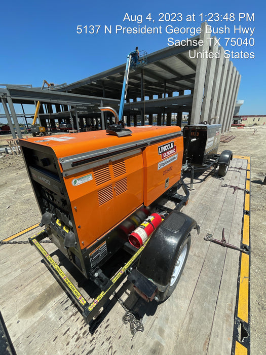 2022 Lincoln Electric LE400 Kubota V1505, Trlr, Cable Rack, Light Kit, ES Decals, T3