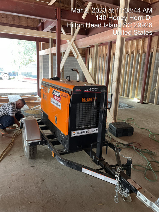 2022 Lincoln Electric LE400 Kubota V1505, Trlr, Cable Rack, Light Kit, ES Decals, T3