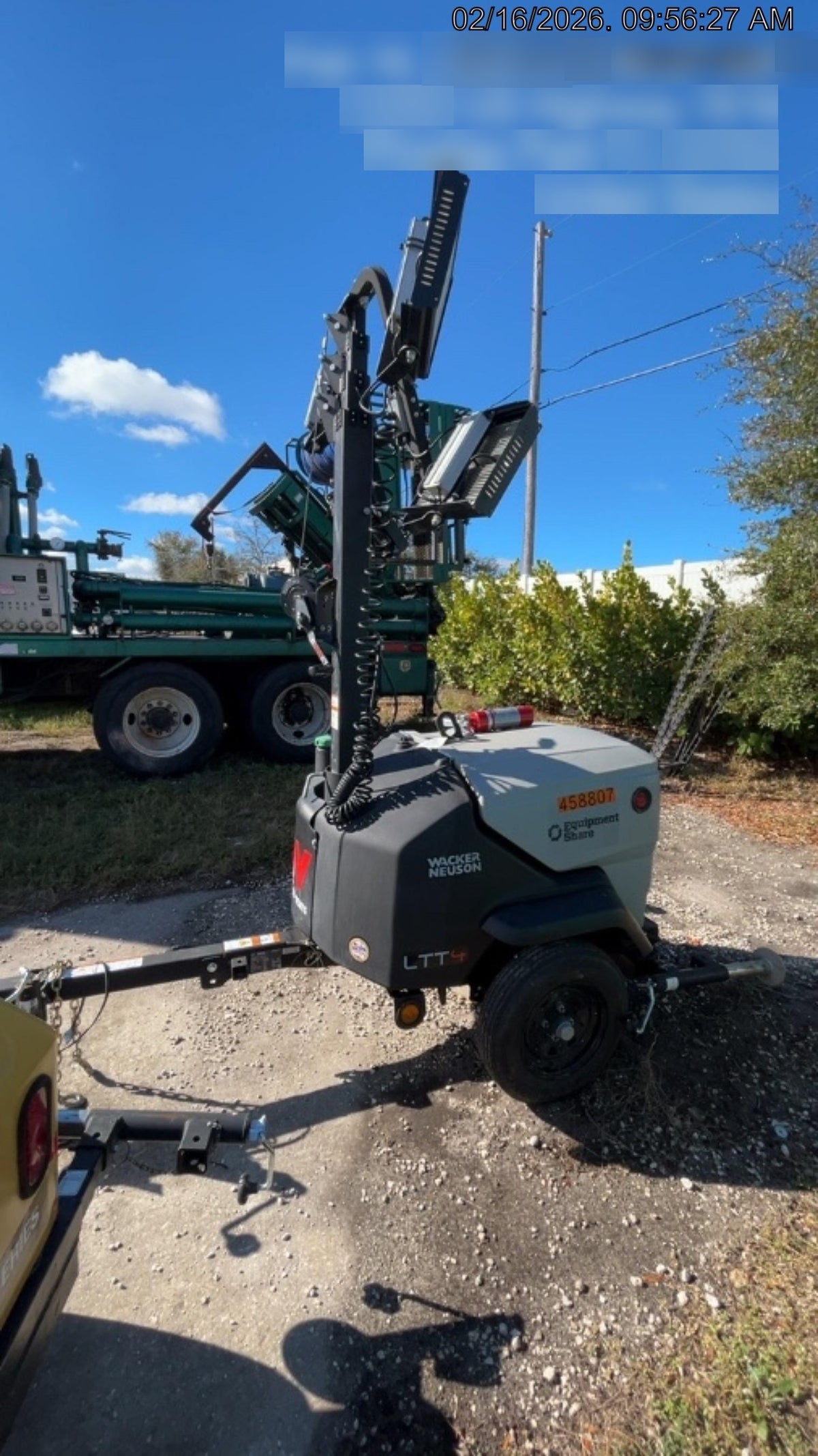 2022 Allmand NLV3GR (4) LED Light Fixture 350W, 23' Vertical Mast, 3kW Prime, Towable, Deep Sea L401, Leveling Jacks, Yanmar T4F 5.8hp