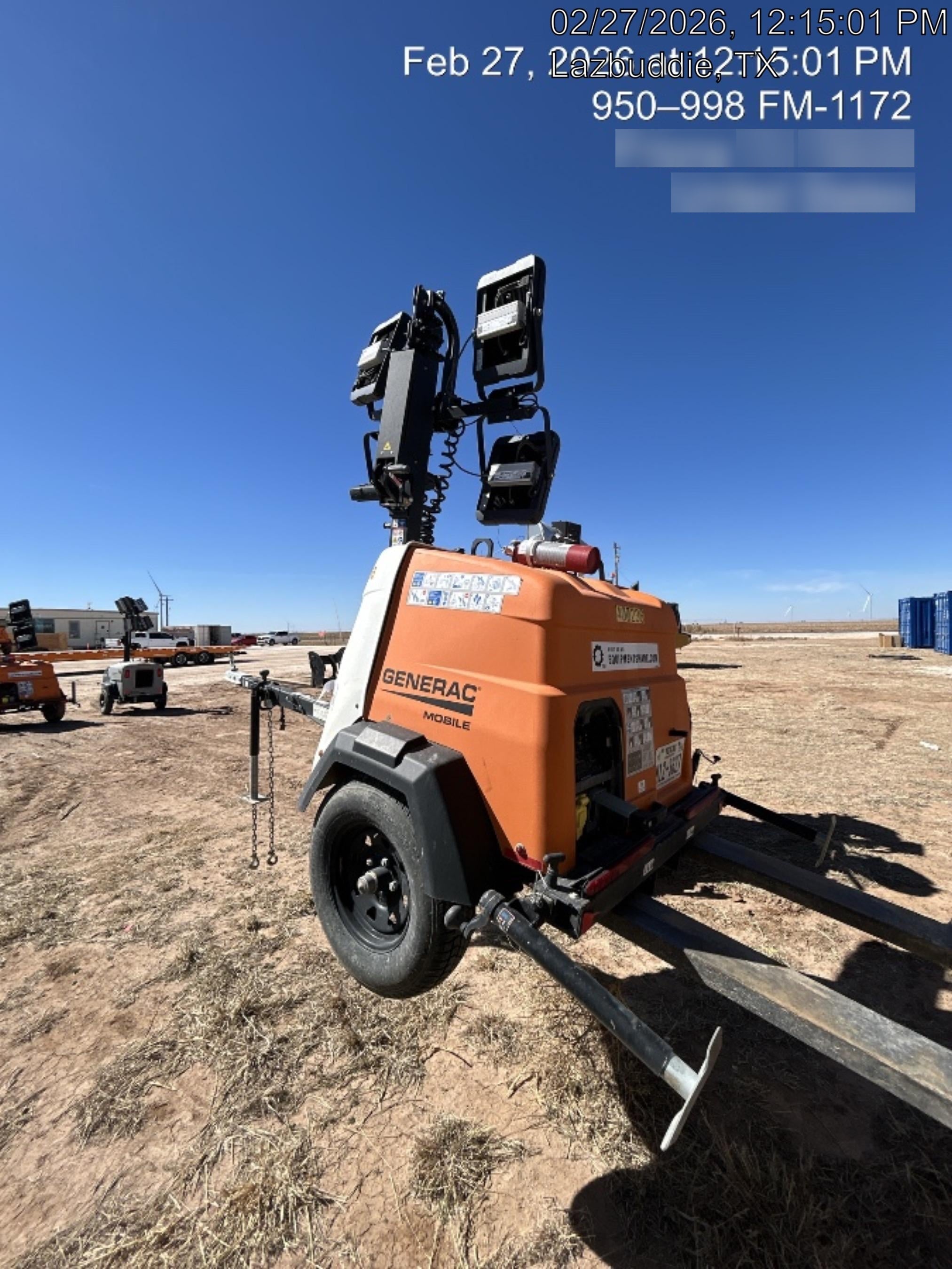 2024 Generac MLT2 Diesel, Flex Switch 120V Input, Powerzone Controller, 
(4) 320W LED Lights, 4kW Generator, 39.9 Gal Fuel Tank, 2" Ball, T3