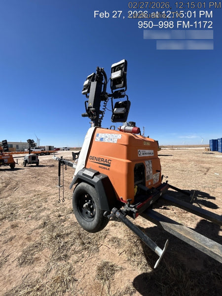 2024 Generac MLT2 Diesel, Flex Switch 120V Input, Powerzone Controller, 
(4) 320W LED Lights, 4kW Generator, 39.9 Gal Fuel Tank, 2" Ball, T3