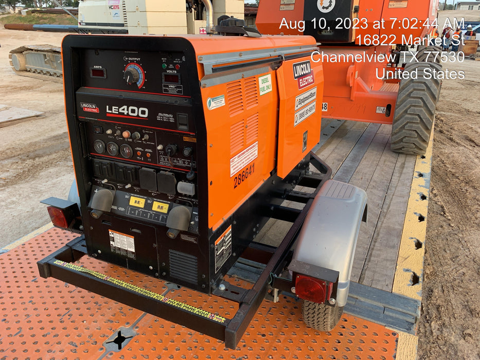 2022 Lincoln Electric LE400 Kubota V1505, Trlr, Cable Rack, Light Kit, ES Decals, T3