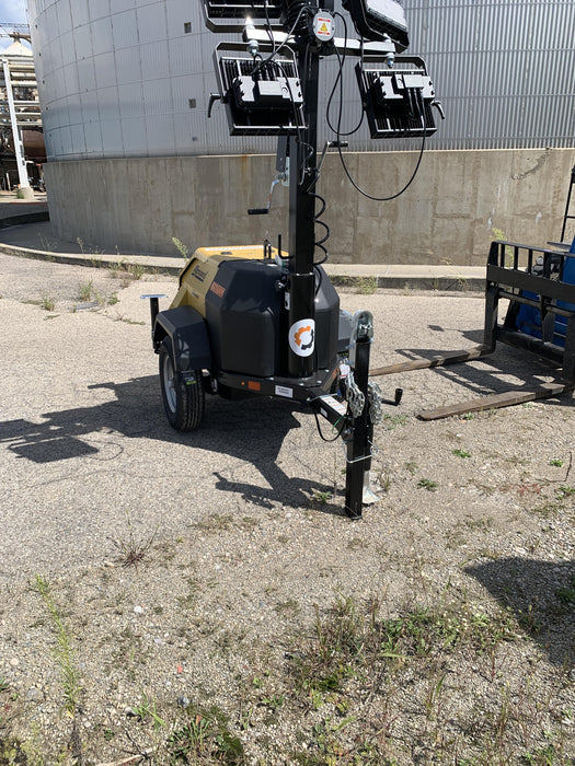 2022 Allmand NLV3GR (4) LED Light Fixture 350W, 23' Vertical Mast, 3kW Prime, Towable, ES Decals, T3