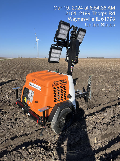 2024 Generac MLT2 Diesel, Flex Switch 120V Input, Powerzone Controller, 
(4) 320W LED Lights, 4kW Generator, 39.9 Gal Fuel Tank, 2" Ball, T3