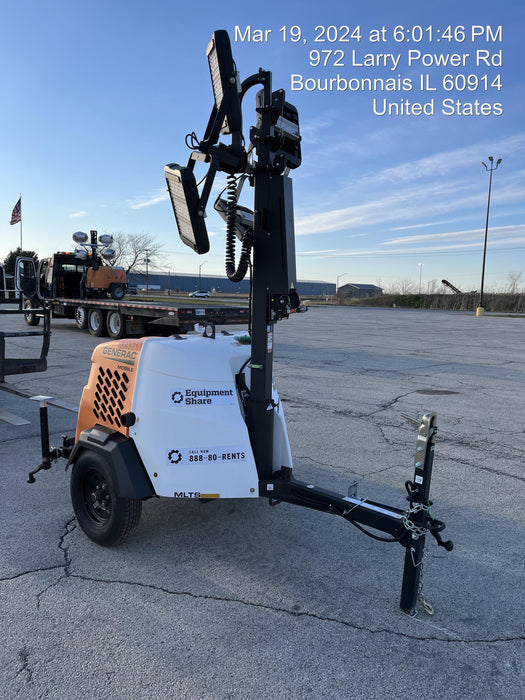 2023 Generac MLT2 Diesel, Flex Switch 120V Input, Powerzone Controller, (4) 320W LED Lights, 4kW Generator, 39.9 Gal Fuel Tank, 2" Ball, T3