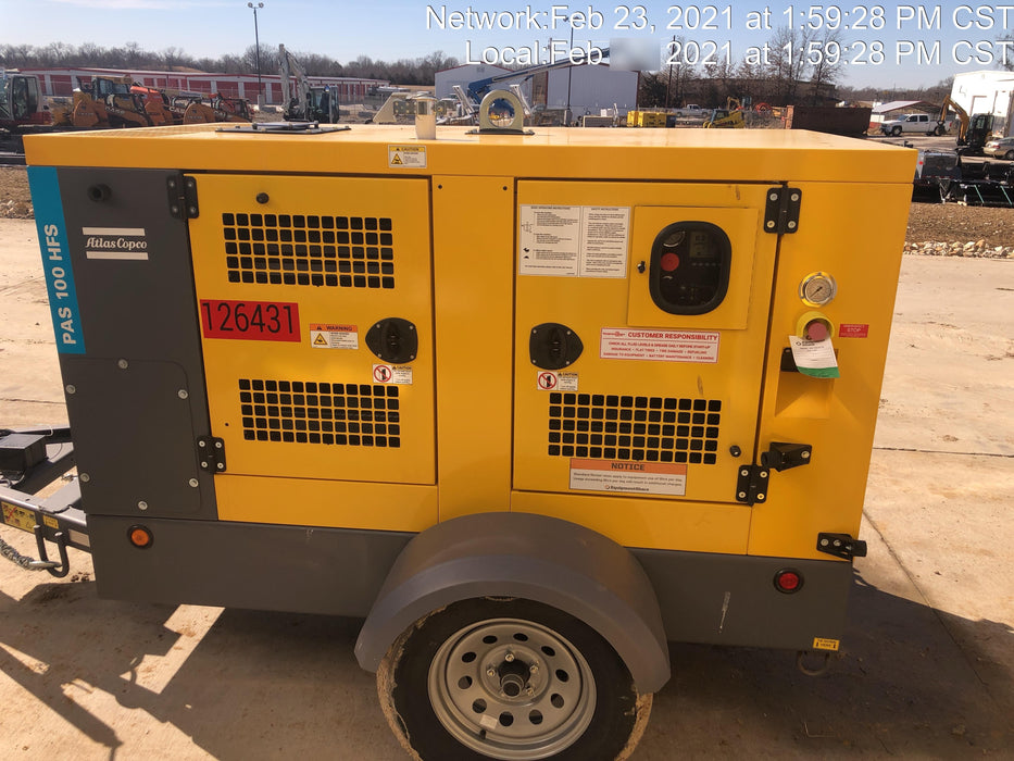 2020 ATLAS COPCO PAS 100 HF CS Enclosed